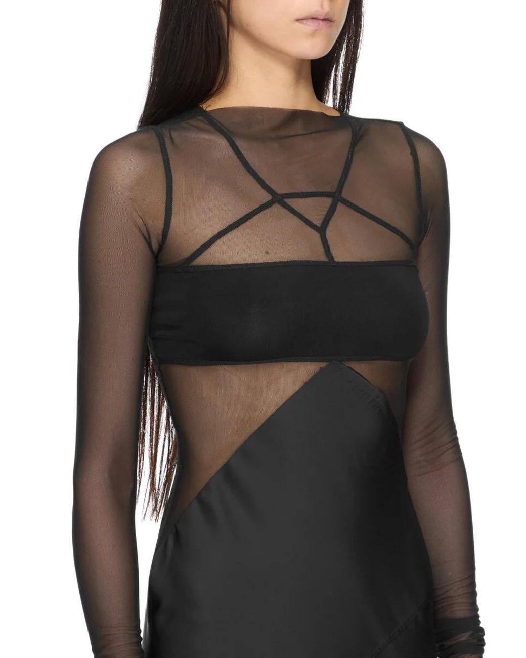 Rick Owens Black Combo Maxi Dress