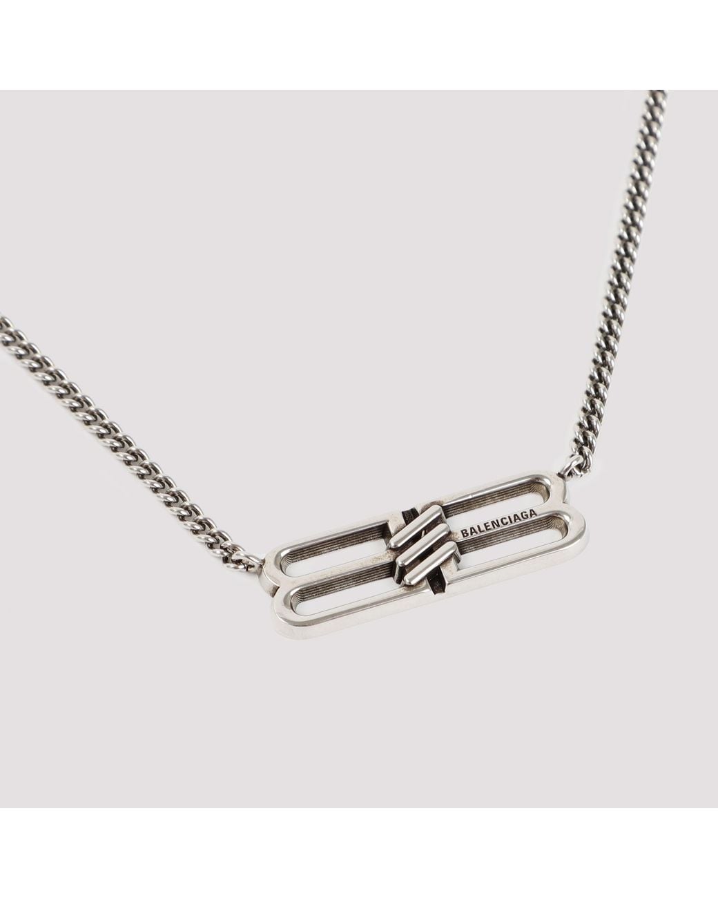 Balenciaga Metallic Bb Icon Necklace