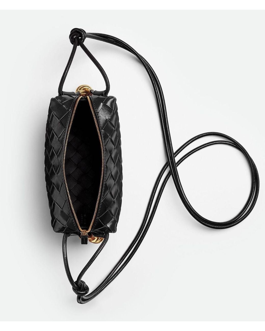 Bottega Veneta Black Loop Leather Shoulder Bag