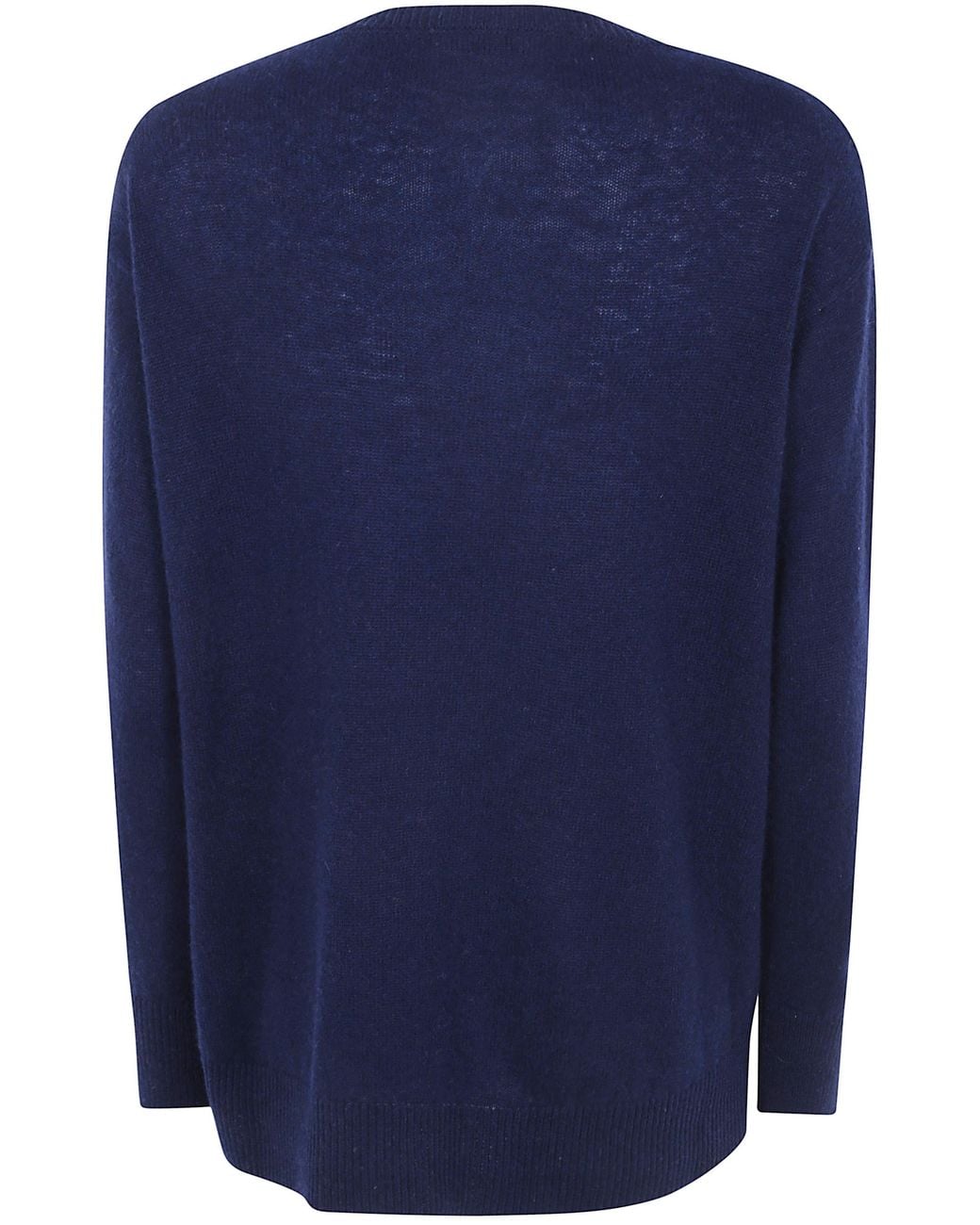 Rossopuro Blue Long Sleeved V Neck Over Sweater