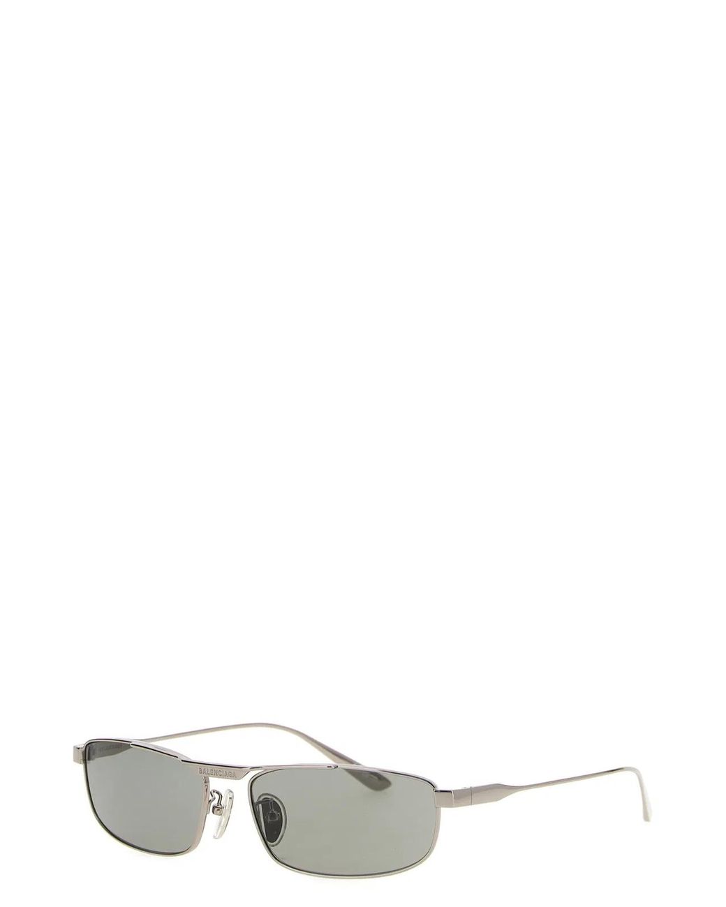 Balenciaga White 'Tag 3.0 Rectangle' Sunglasses