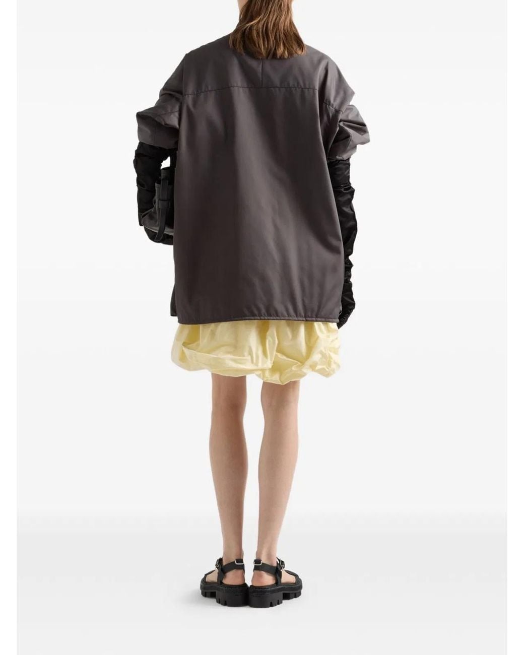 Prada Gray Recycled Polyamide Jacket