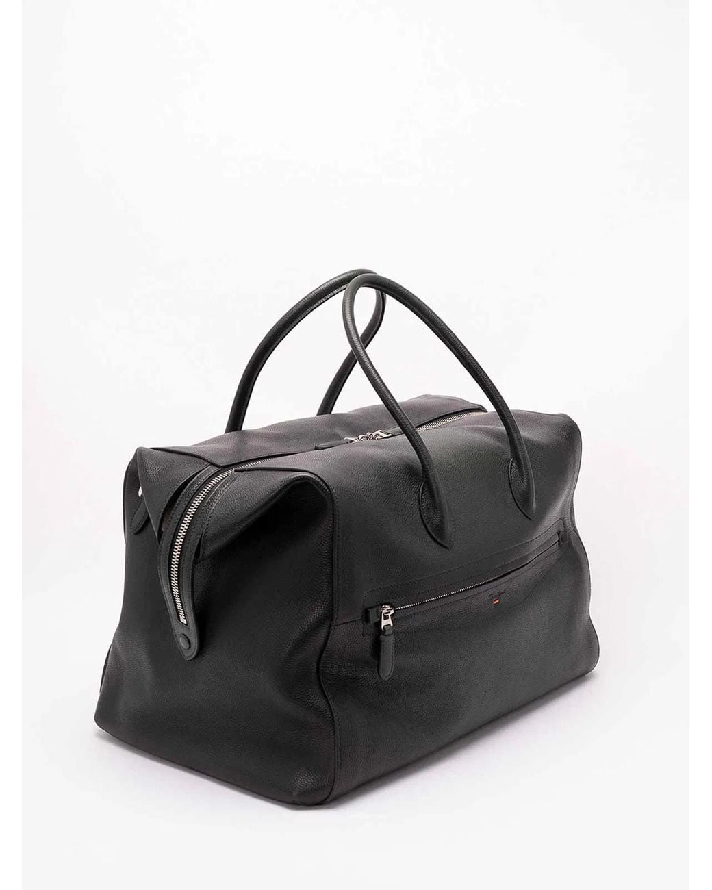 Santoni Black Duffle Bag for men