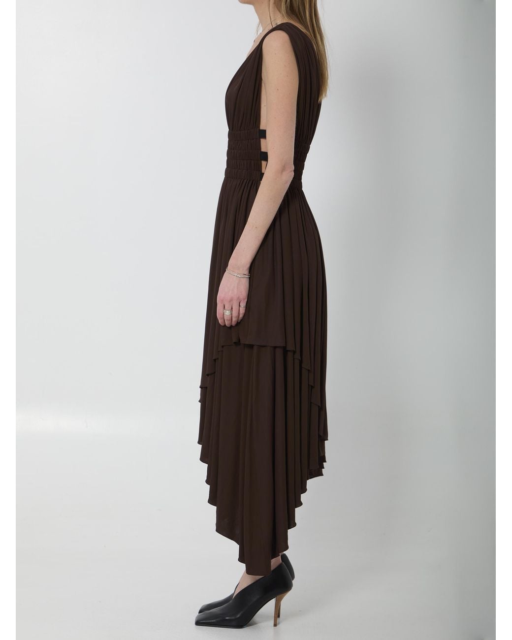 Alaïa Brown Alaia Deesse Dress