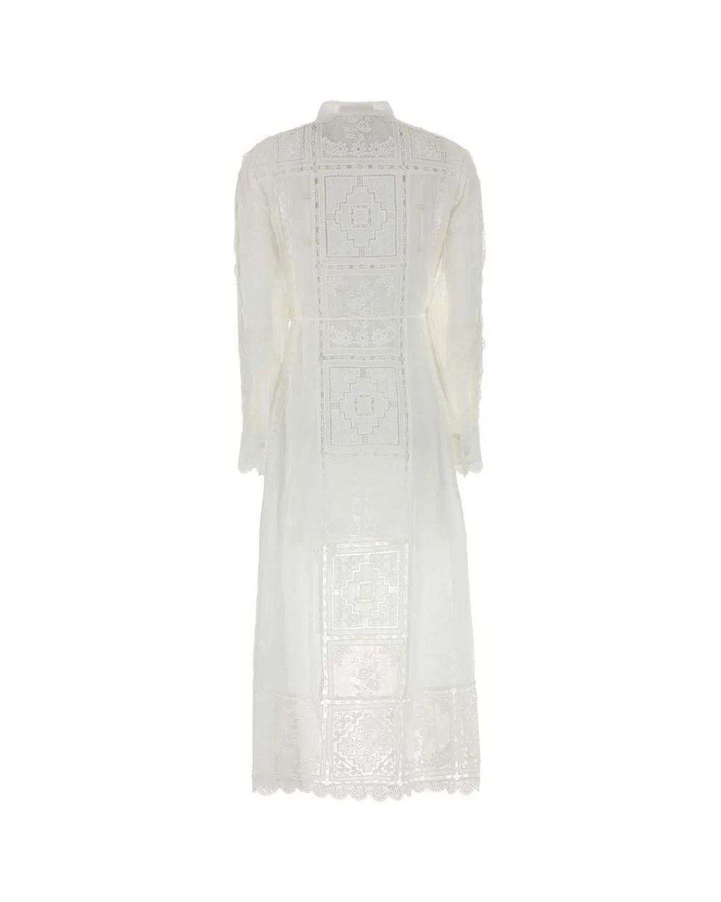 Zimmermann White Ramie Aster Dress