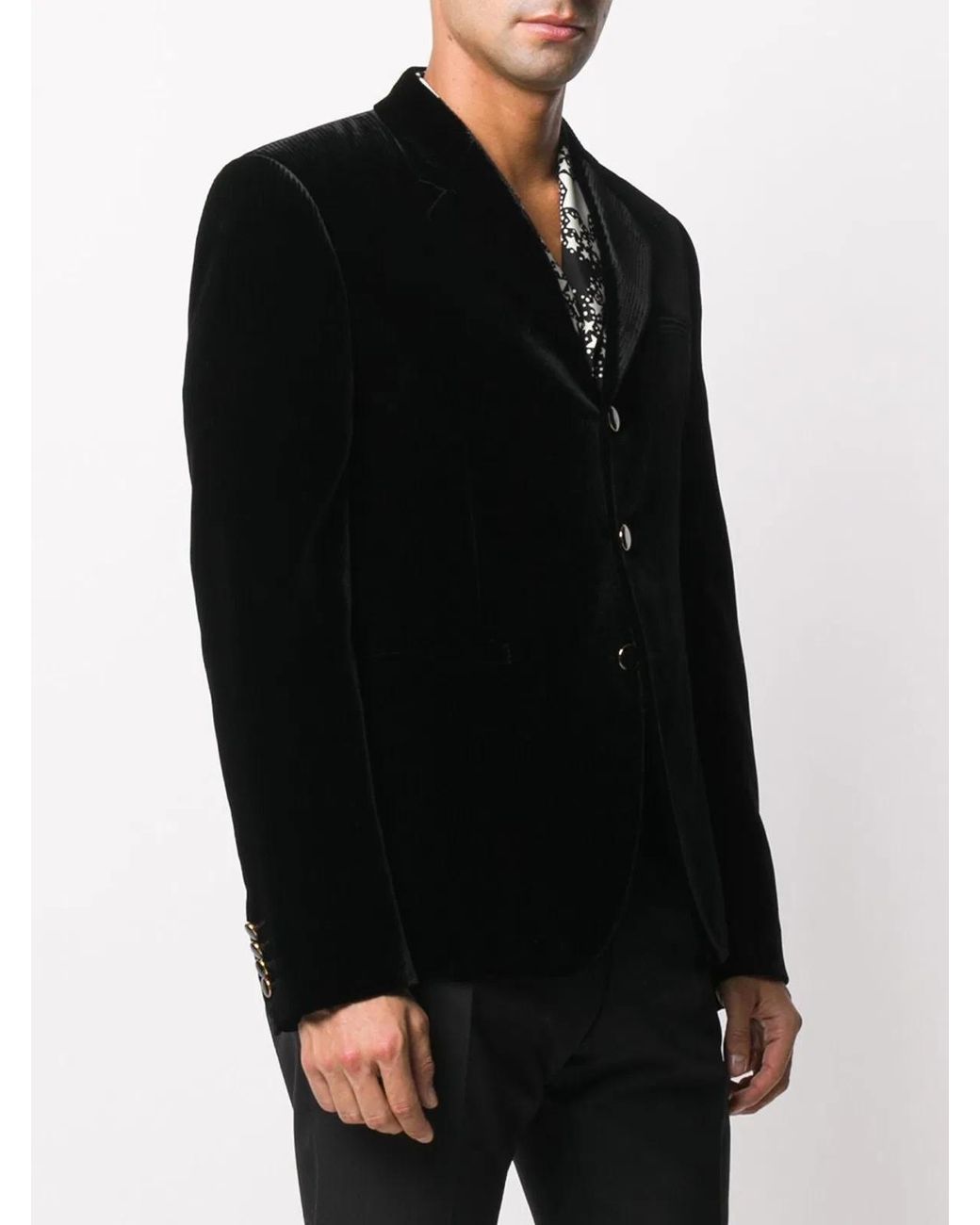 Saint Laurent Black Velour Blazer for men