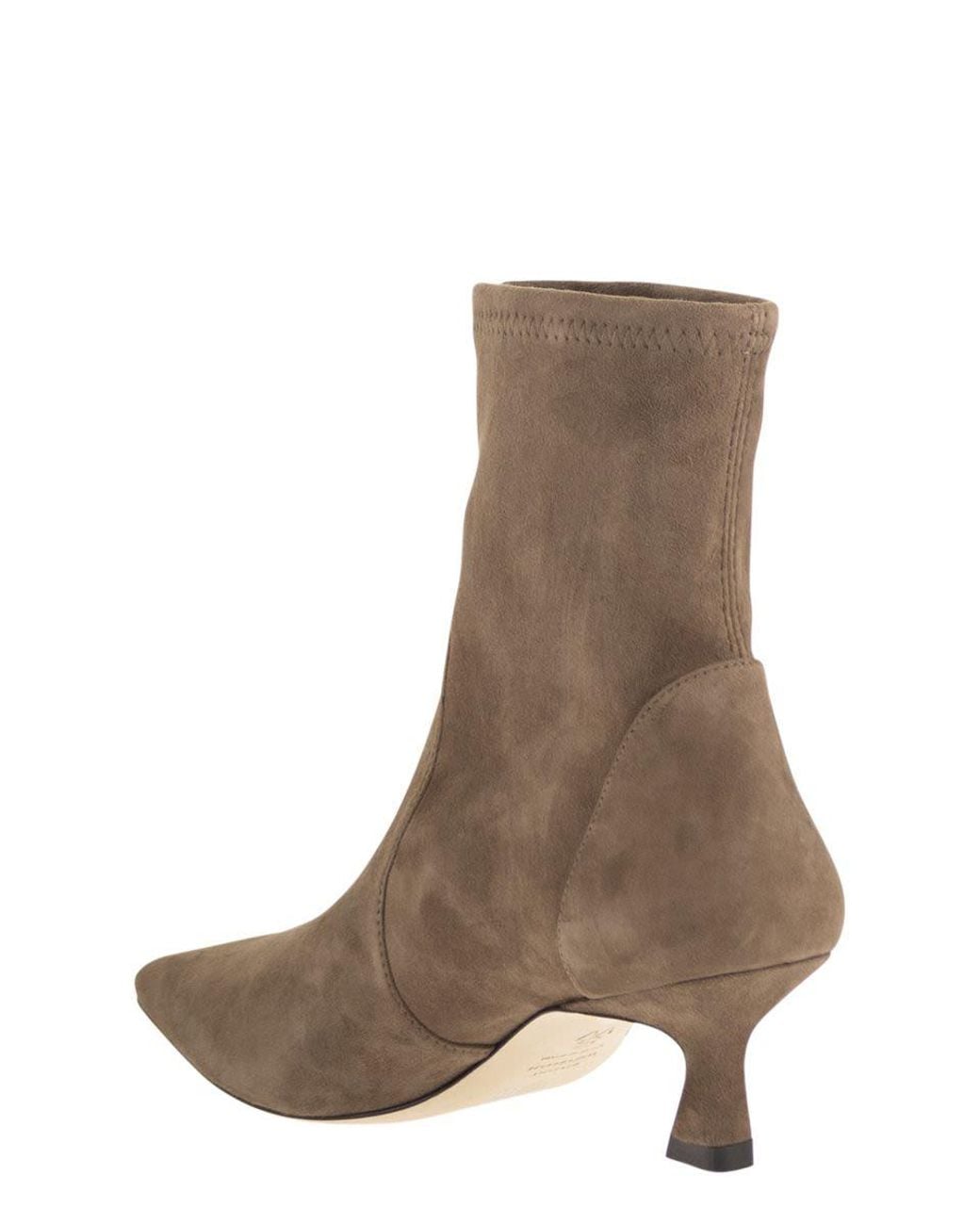 Stuart Weitzman Brown Vinnie Bootie 50 Suede Ankle Boots With 5 Cm Heel