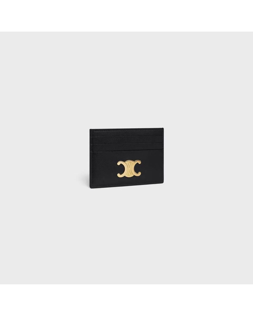 Céline Black Triomphe Card Holder for men