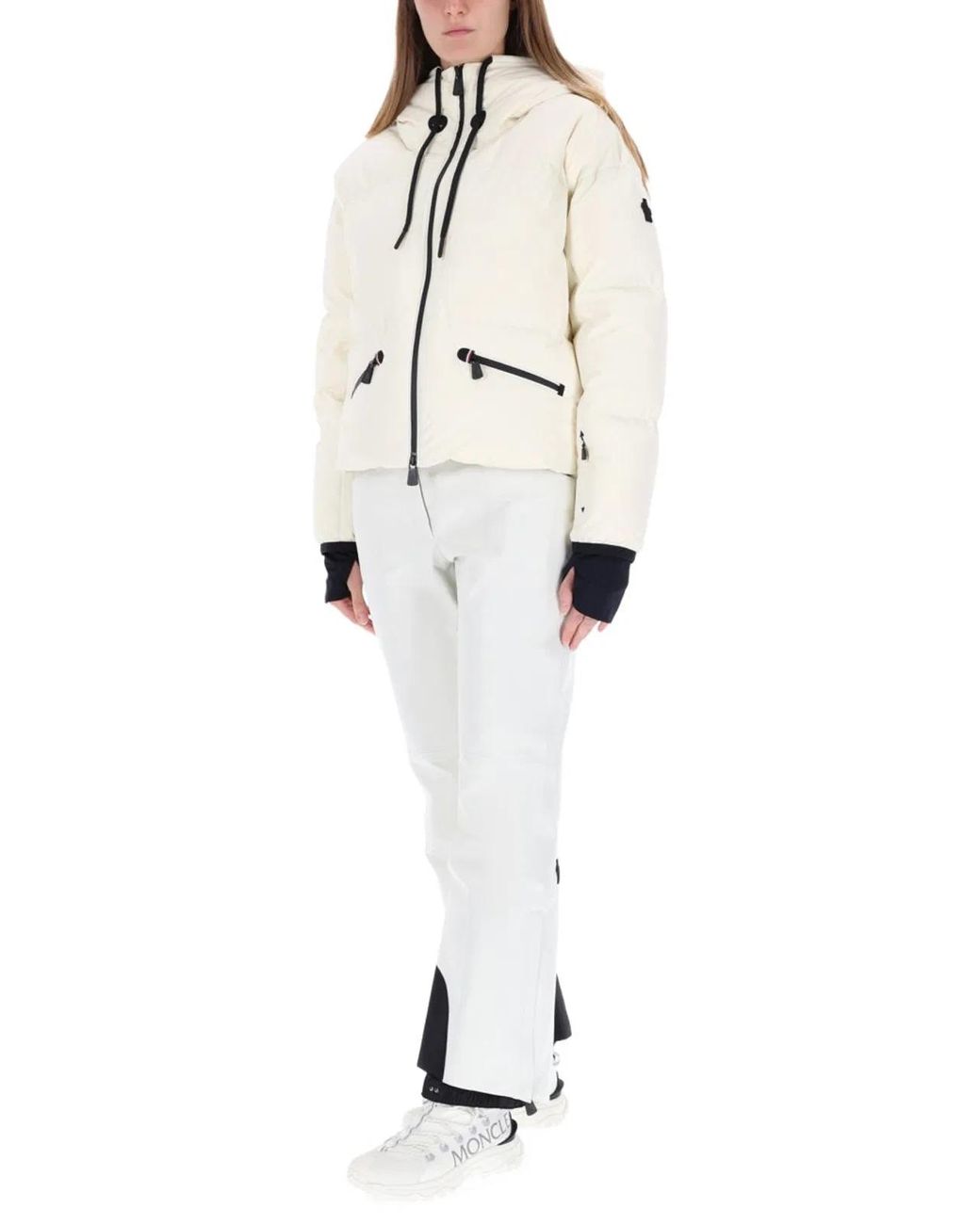 Moncler Natural Allesaz Ski Down Jacket With Hood