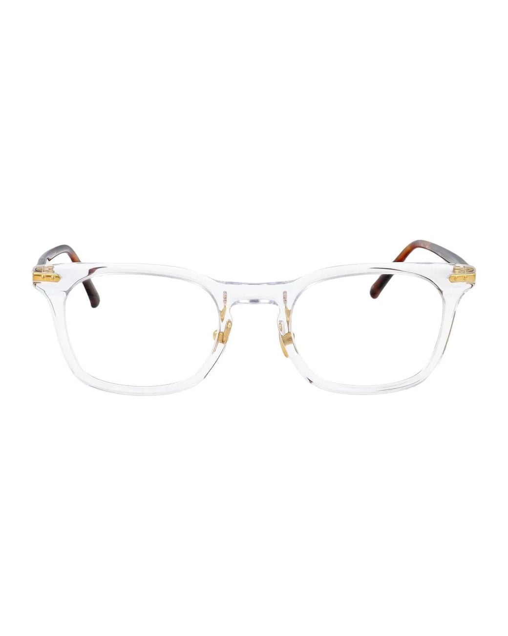 Linda Farrow Metallic Clear/T-Shell/Yellowgold/ Acetate Glasses