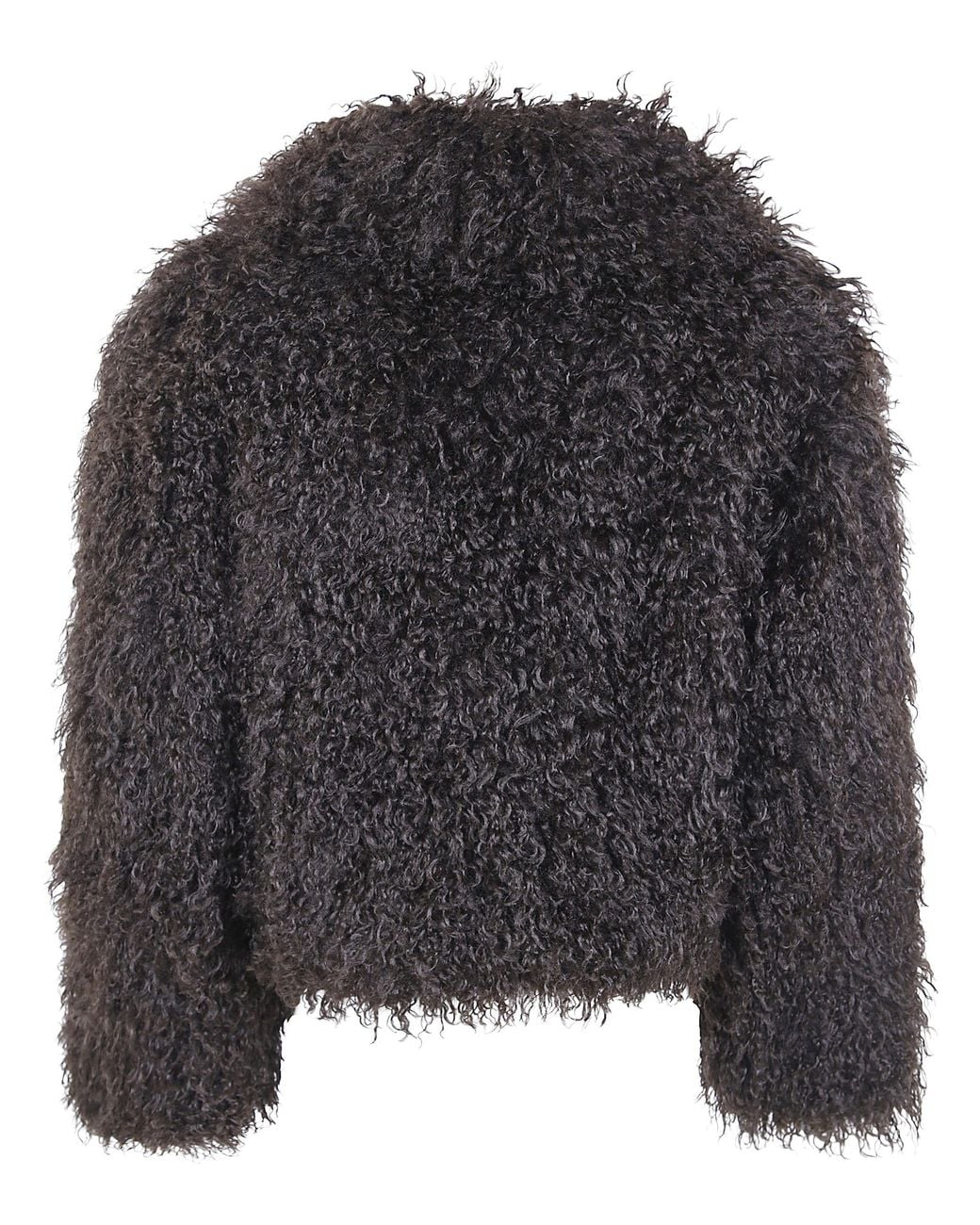 MICHAEL Michael Kors Black Crop Faux Fur Peacoat