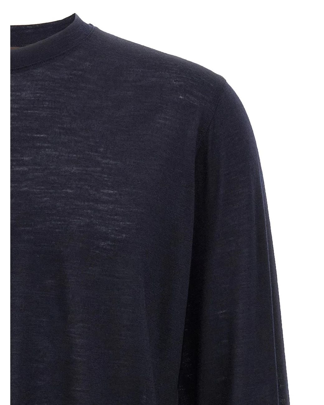 Zanone Blue Light Wool T-Shirt for men
