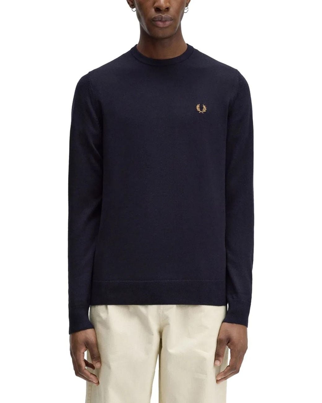 Fred Perry Blue Jersey With Logo for men