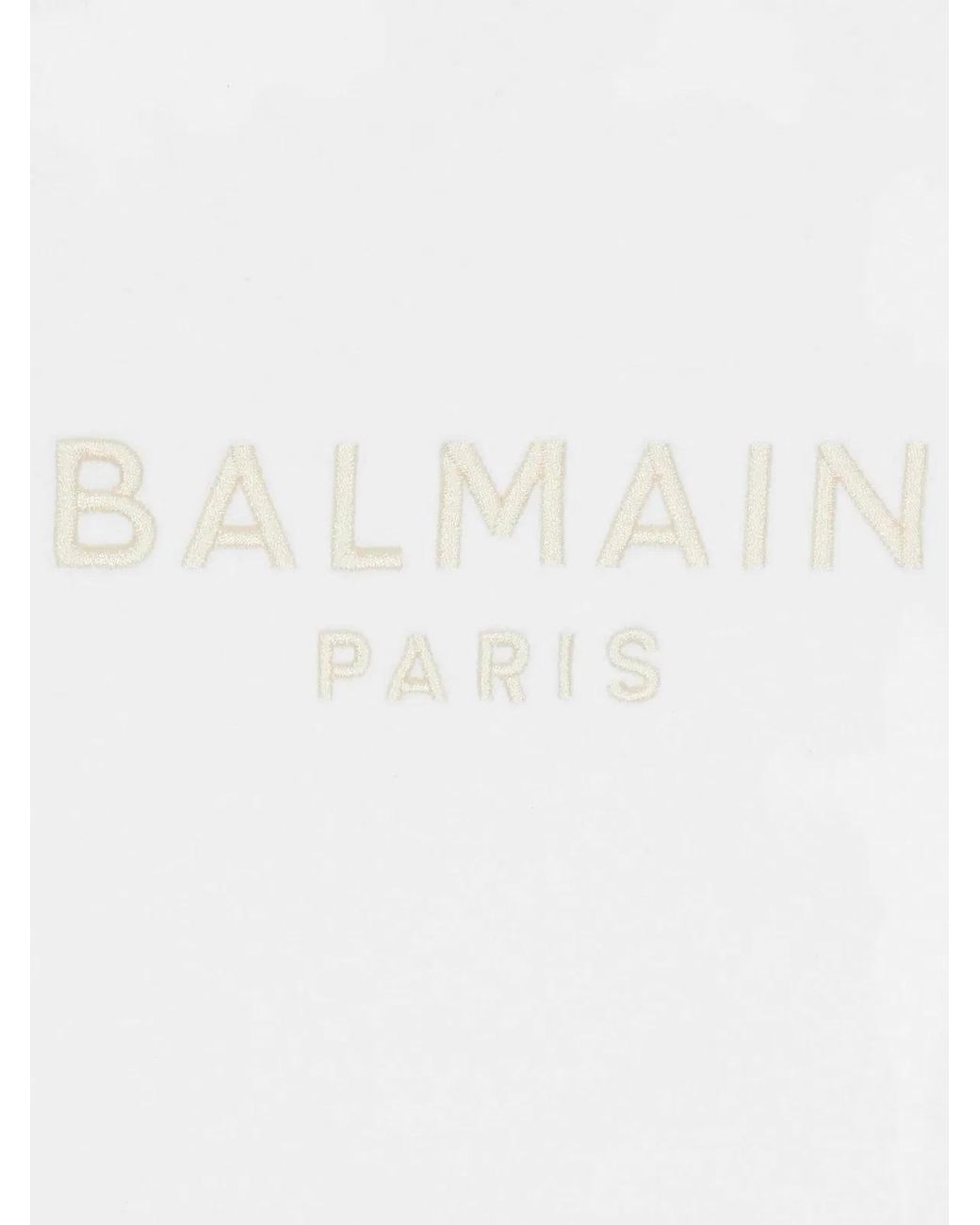 Balmain White Monogrammed Baby Blanket