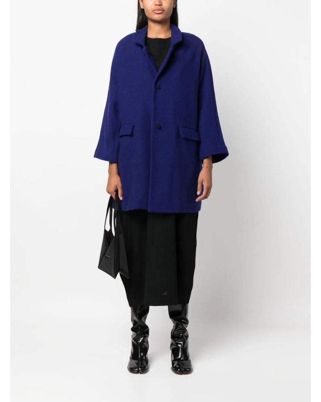 Daniela Gregis Blue Oversized Double Coat