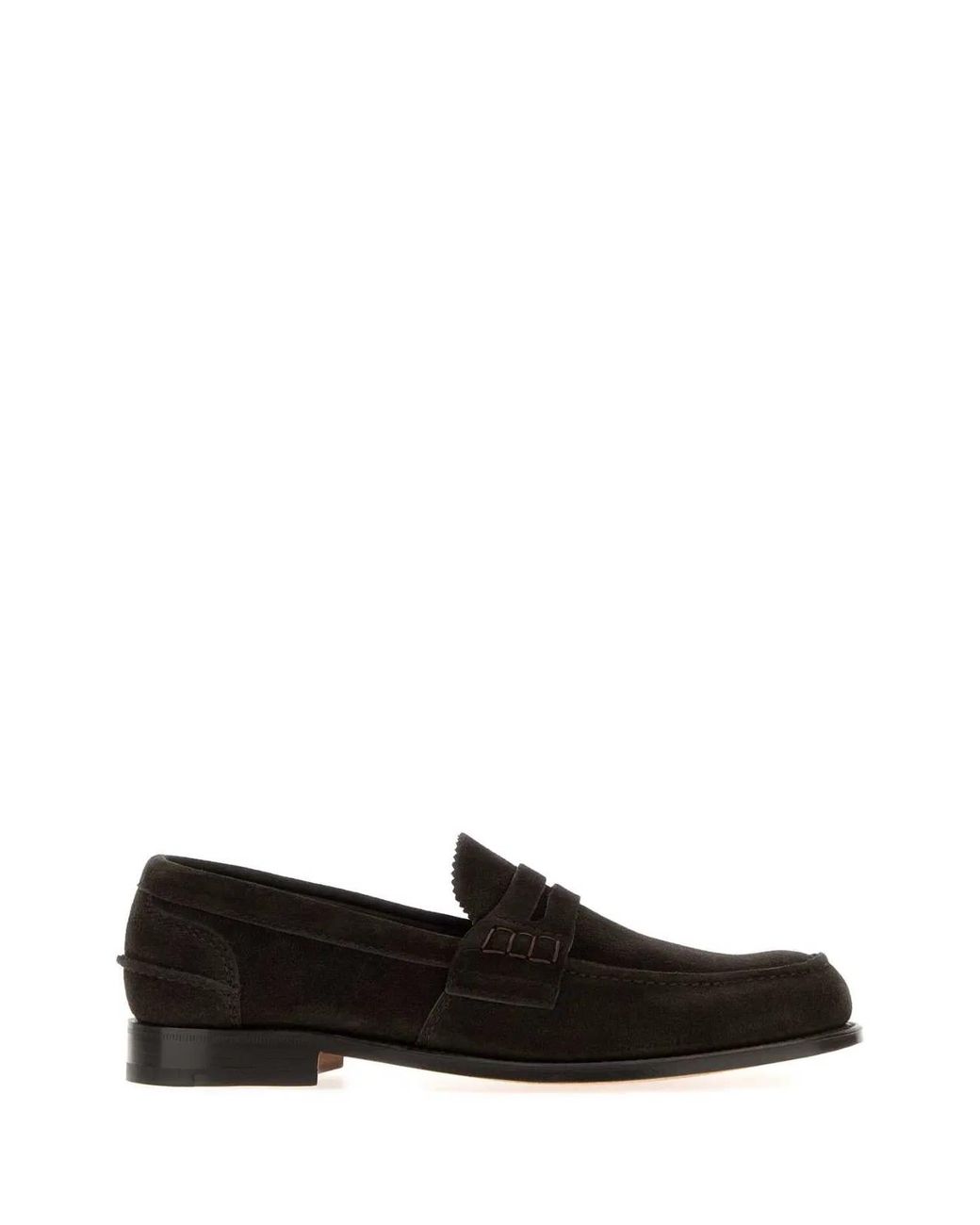 Church's Black Dark Suede Pembrey Loafers for men