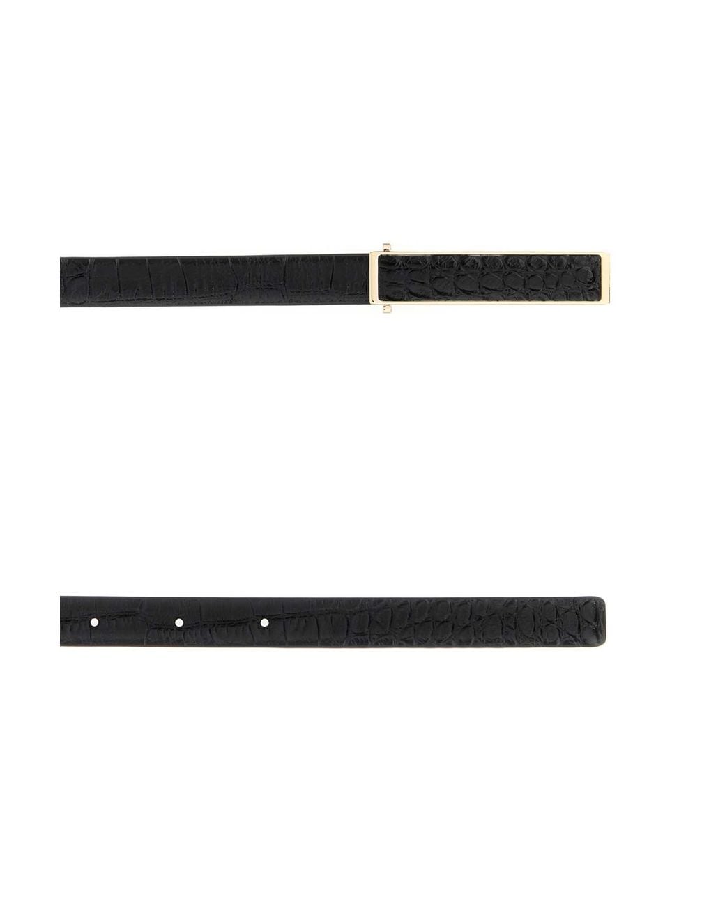 Tom Ford White Leather Belt