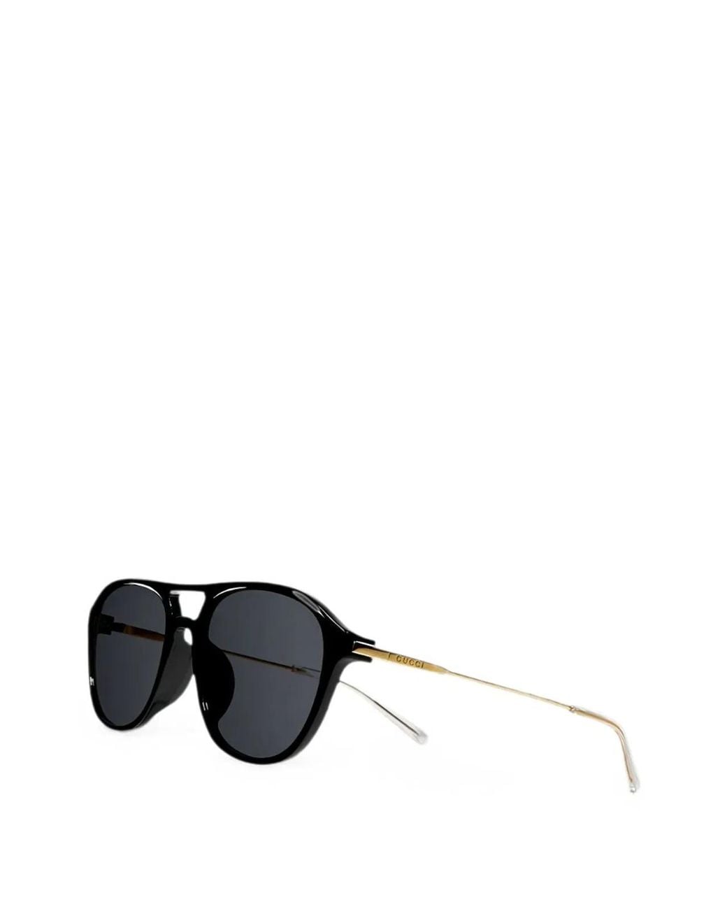 Gucci Black Rectangular Frame Polarized Sunglasses