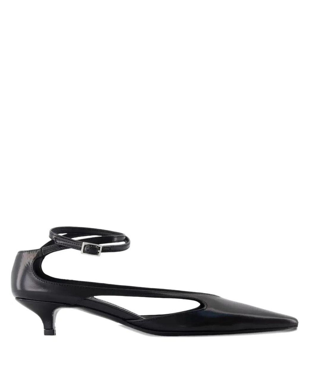 Totême White 35Mm Pointed Ankle-Strap Pumps