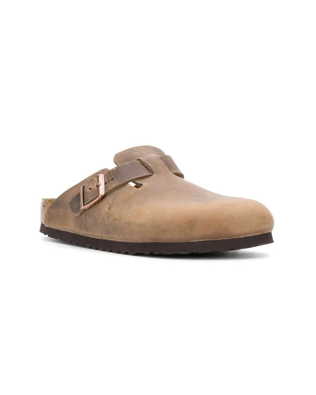 Birkenstock Brown Boston Leather Mule for men