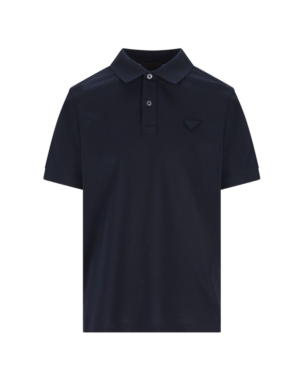Prada Blue Short Sleeve Polo Shirt for men