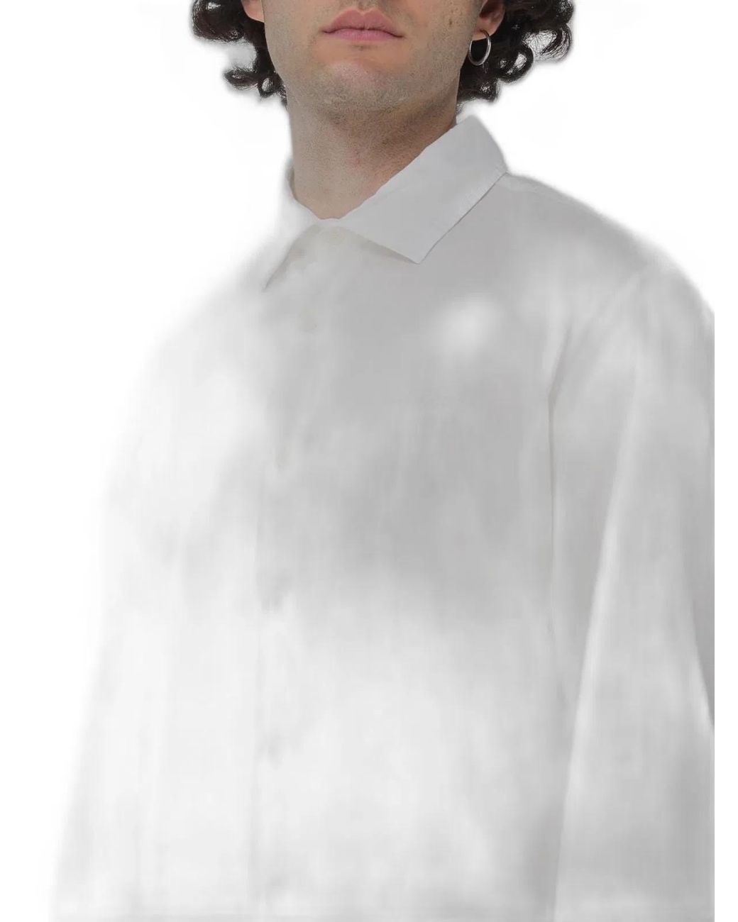 Mc2 Saint Barth White Cotton Poplin Shirt With Embroidered Logo for men