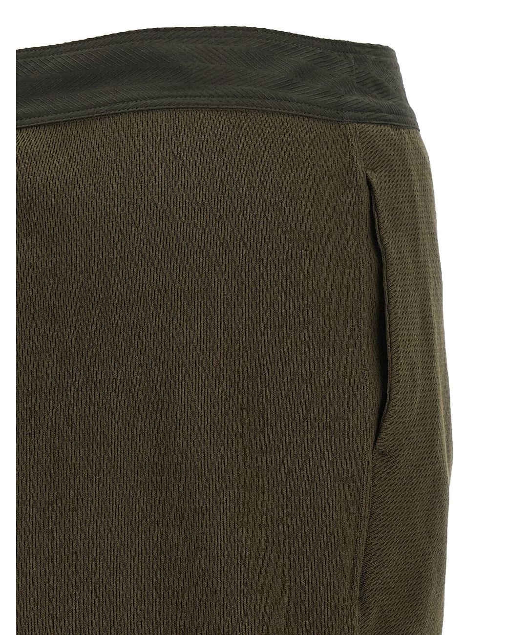 Kiko Kostadinov Green 'Petrel' Culotte Bermuda Shorts