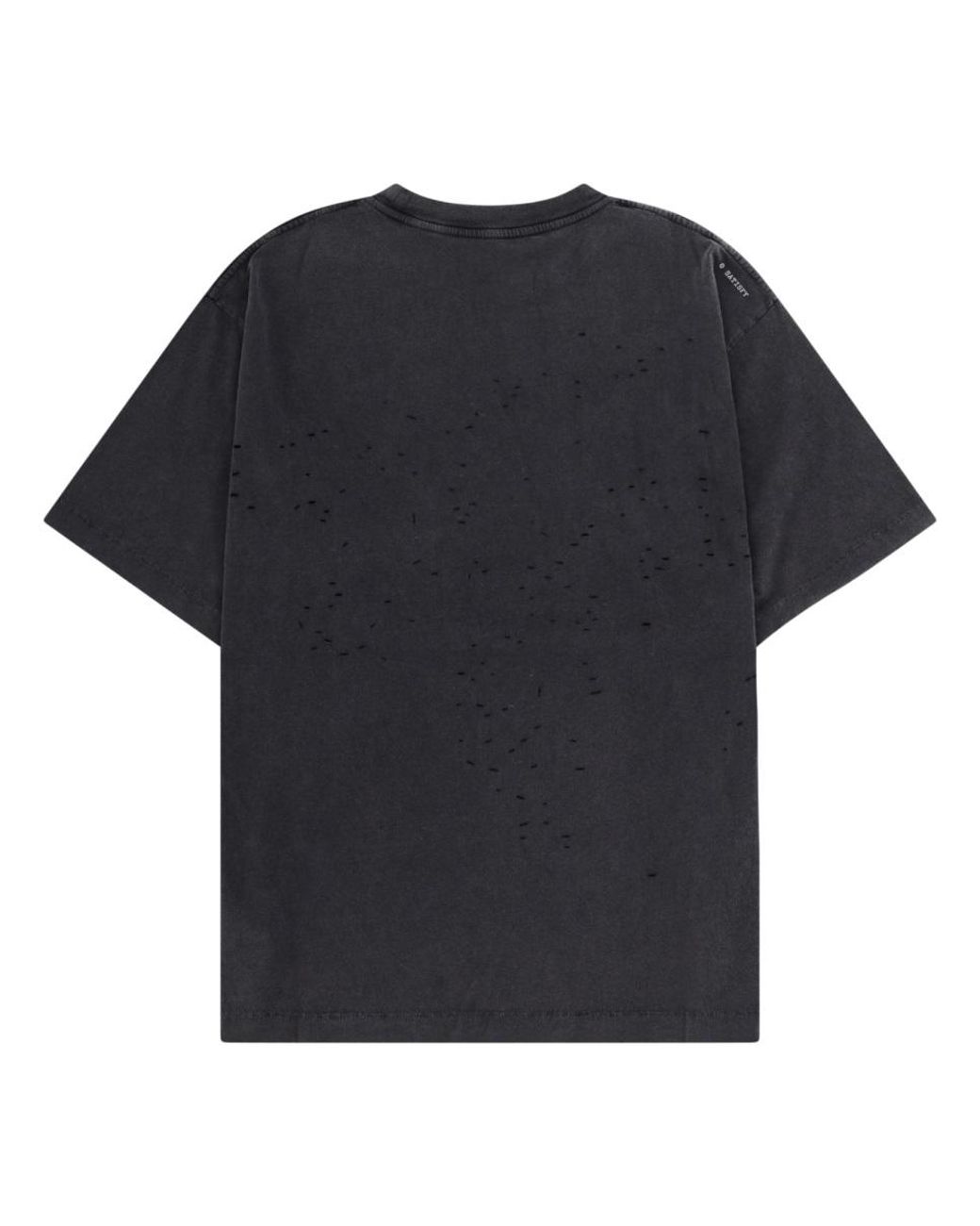 Satisfy Black T-Shirt Con Logo for men