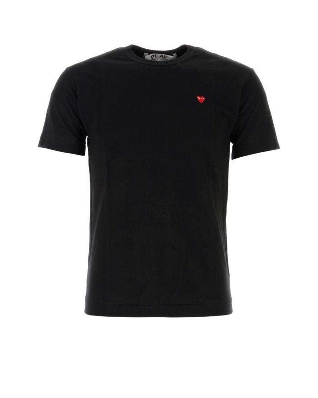 COMME DES GARÇONS PLAY Black Tshirt Small Emblem for men