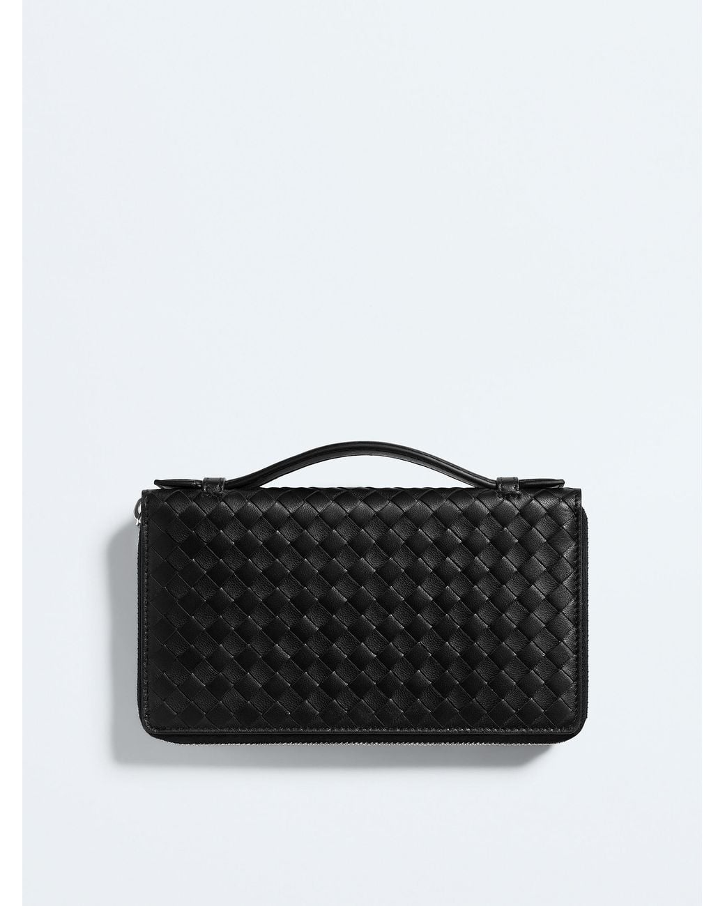 Bottega Veneta Black Small Intrecciato Organizer With Zip for men