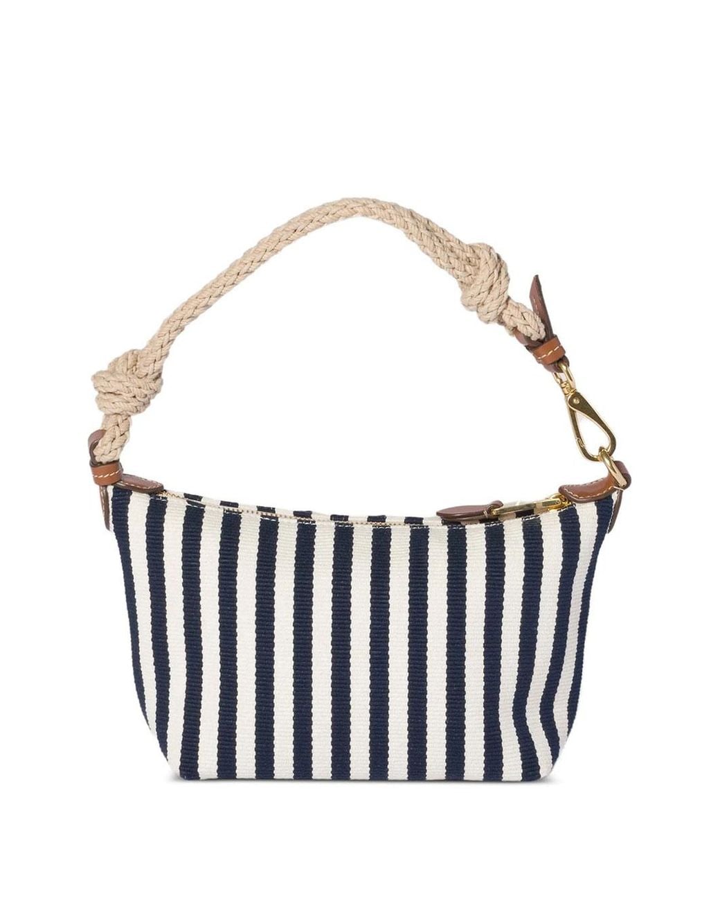 Miu Miu White Embroidered Canvas Shoulder Bag
