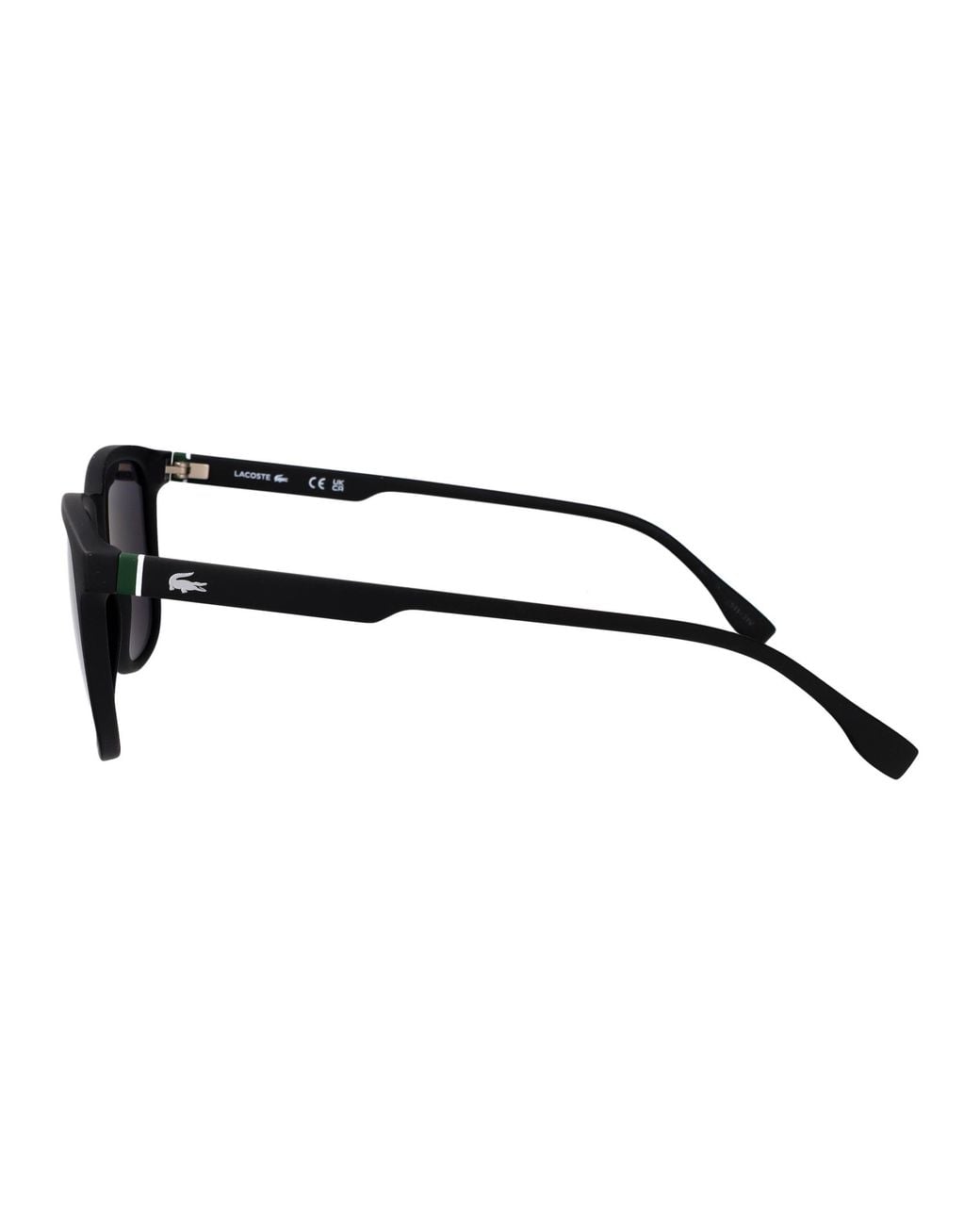 Lacoste Black Matte Injected Sunglasses for men