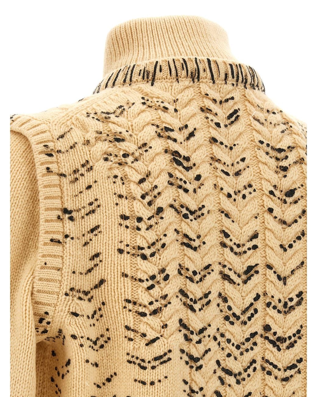 Maison Margiela Natural Openwork Knit Cardigan for men