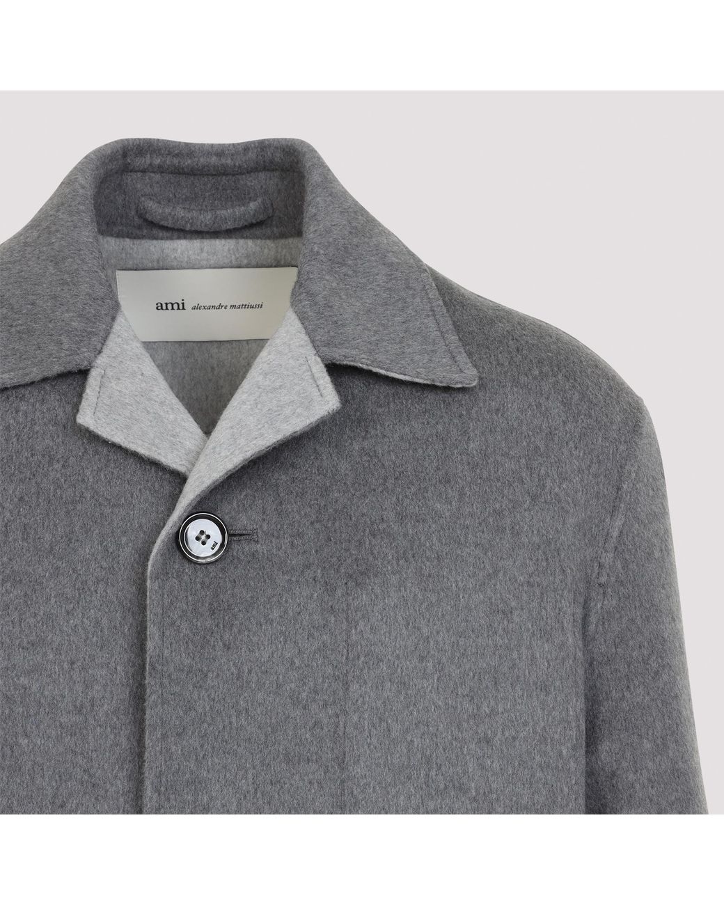 AMI Gray Carbone Coat for men