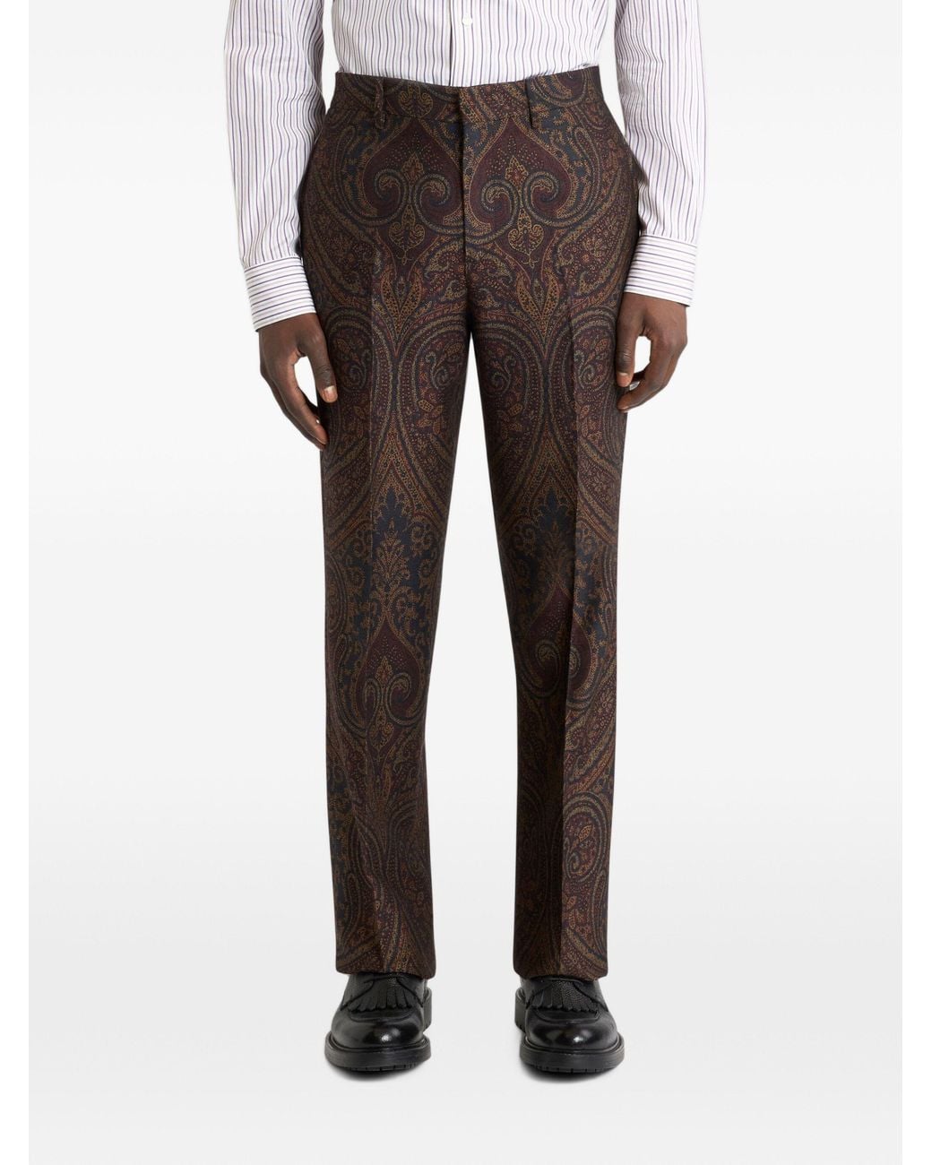 Etro Brown Soho Straight Leg Trouser for men