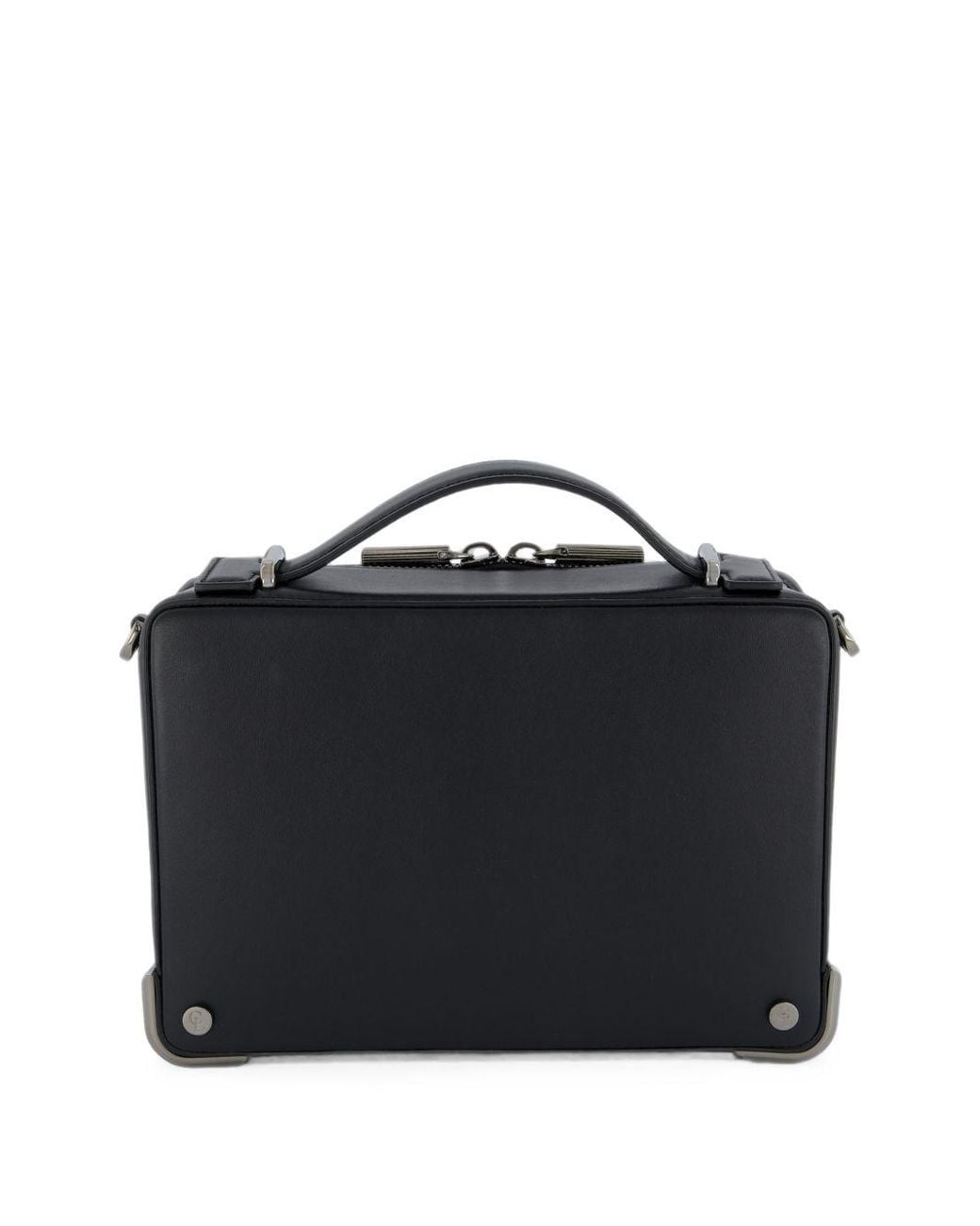 Christian Louboutin Black Small Leather Briefcase for men