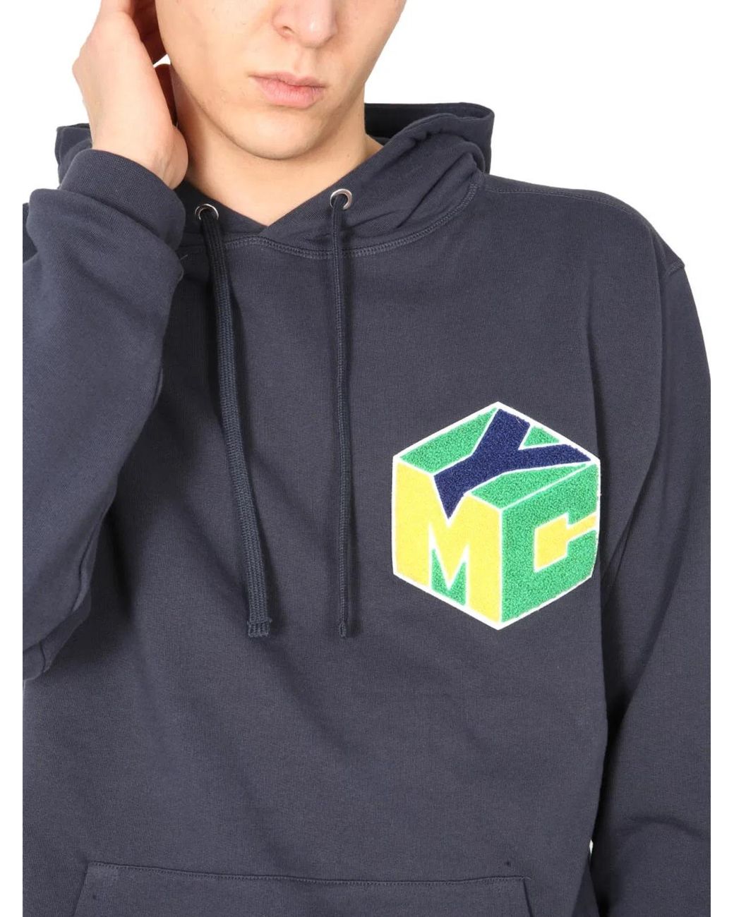 YMC Blue Trugoy Hooded Sweatshirt for men