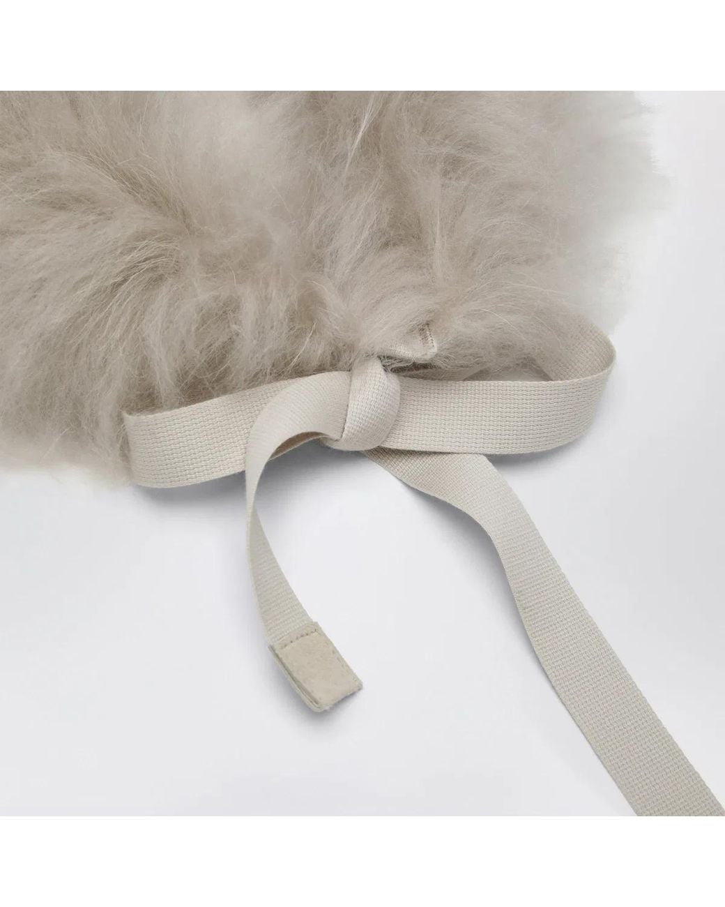 Max Mara Natural Ivory Shearling Collar