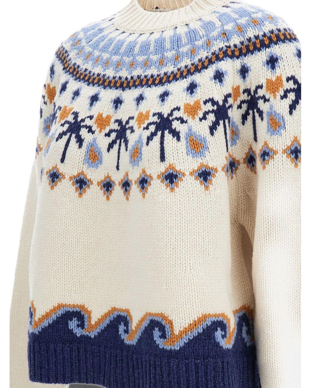 Alanui Blue Wool Sweater