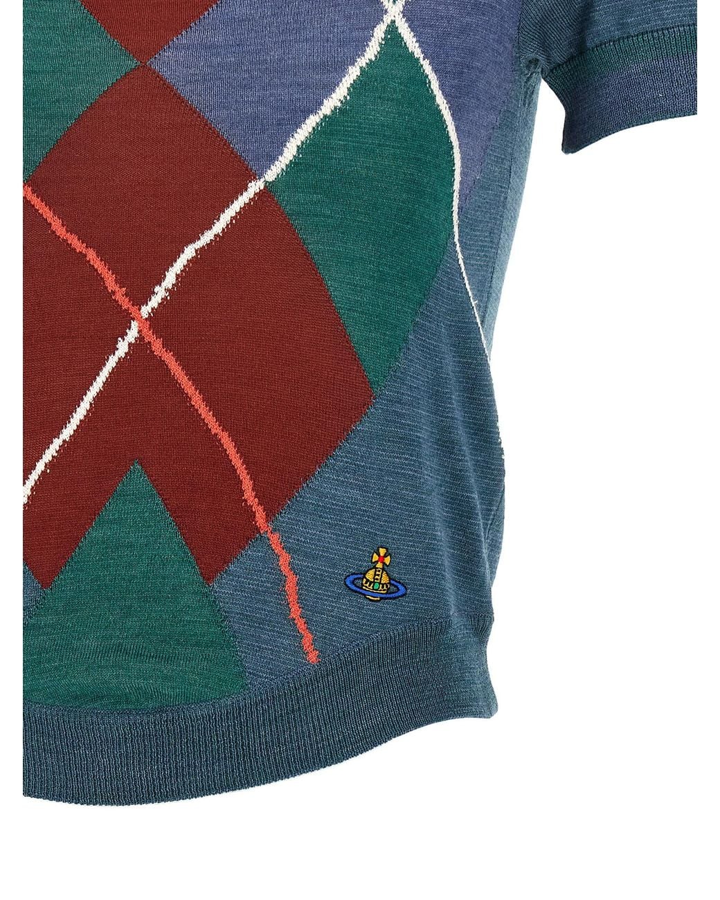 Vivienne Westwood Blue 'Argyle' Sweater