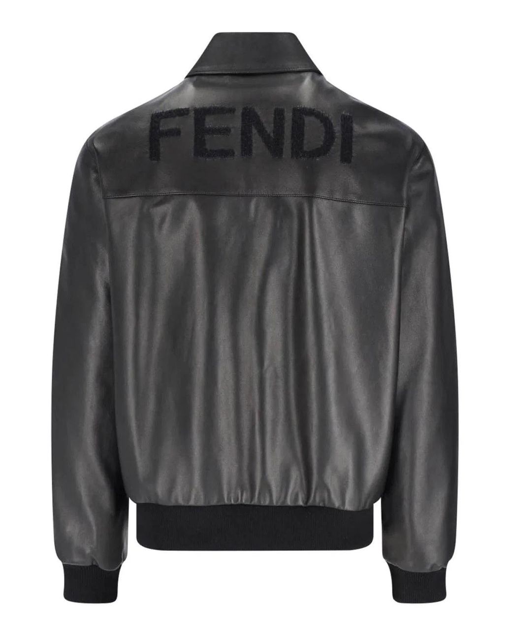 Fendi Black Lambskin Jacket for men