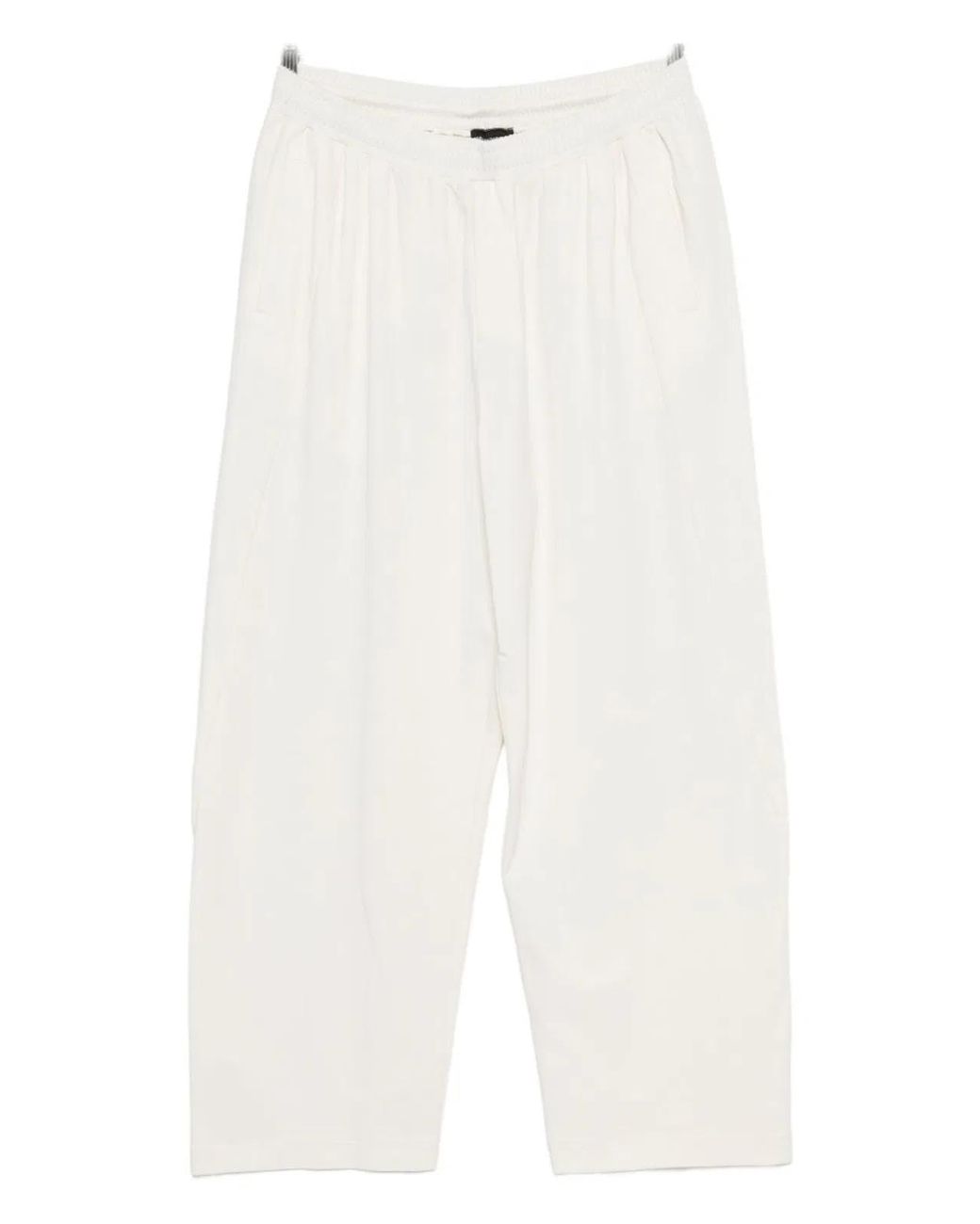 Emporio Armani White Straight-Leg Trousers for men