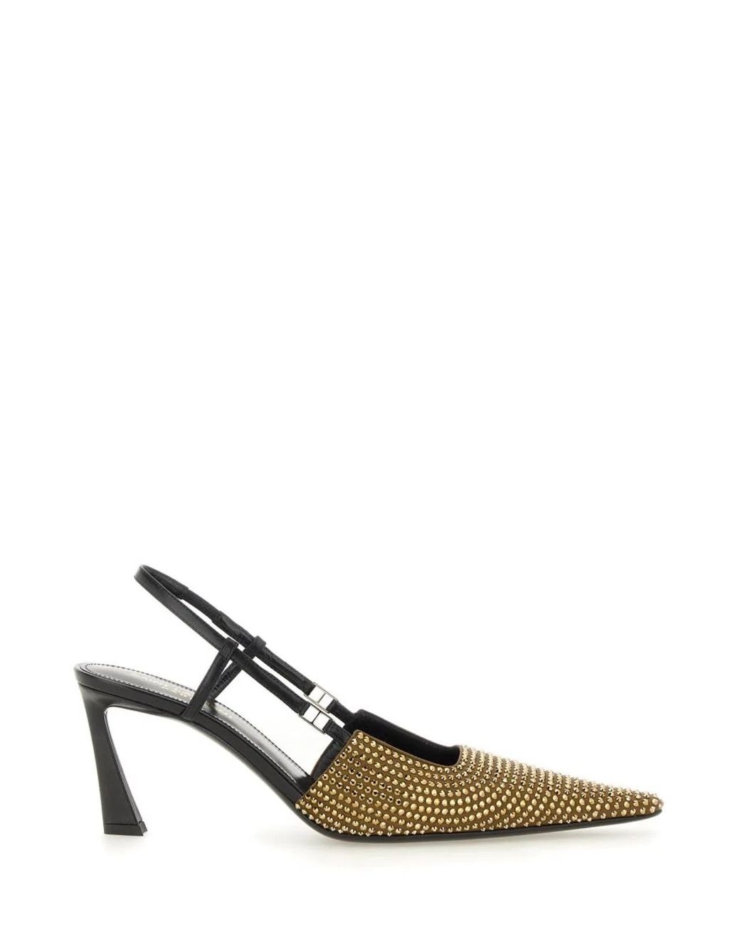 Saint Laurent Metallic 115Mm Crystal-Embellished Satin Pumps