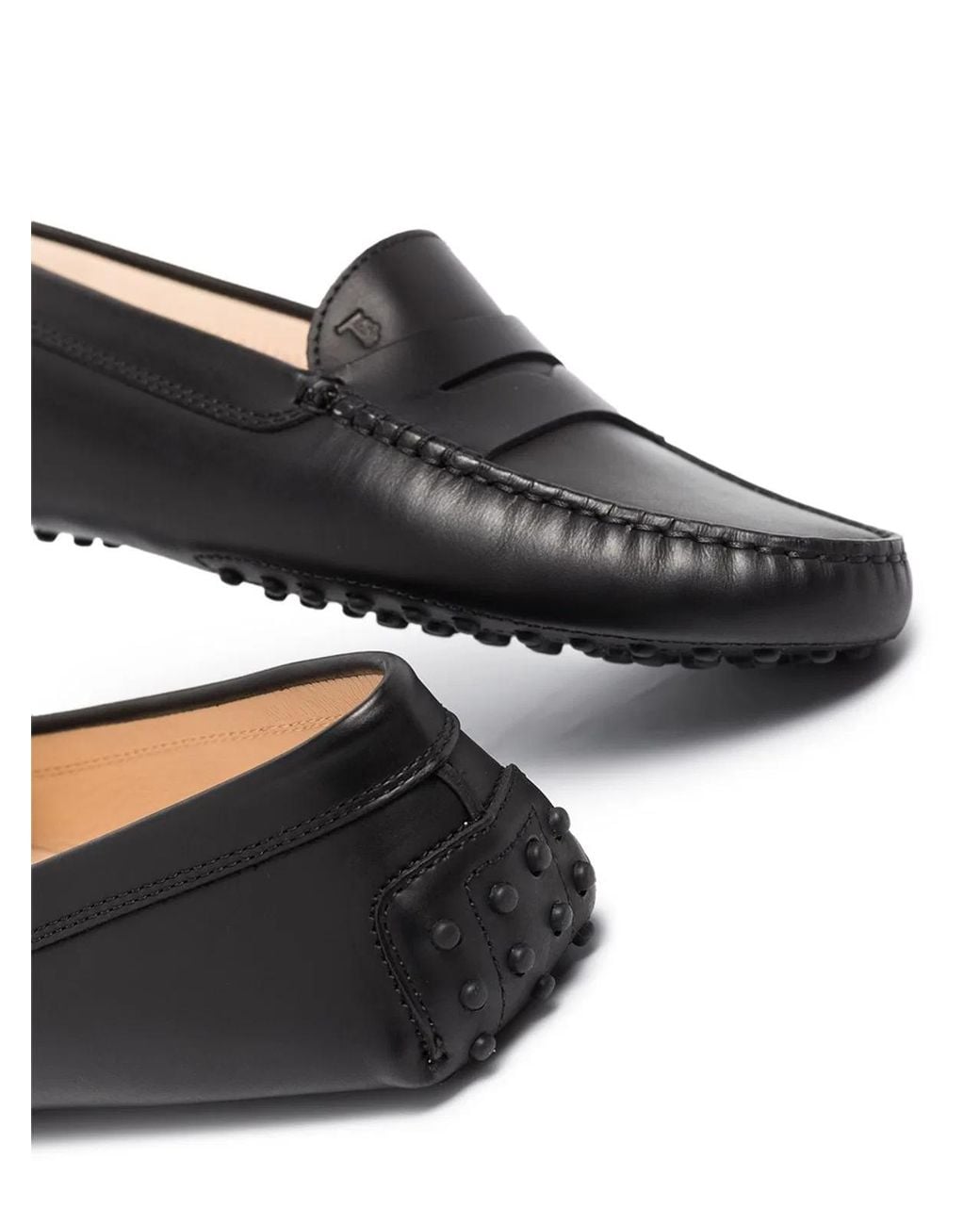 Tod's Black Iconic Rodos Gommini Loafers By