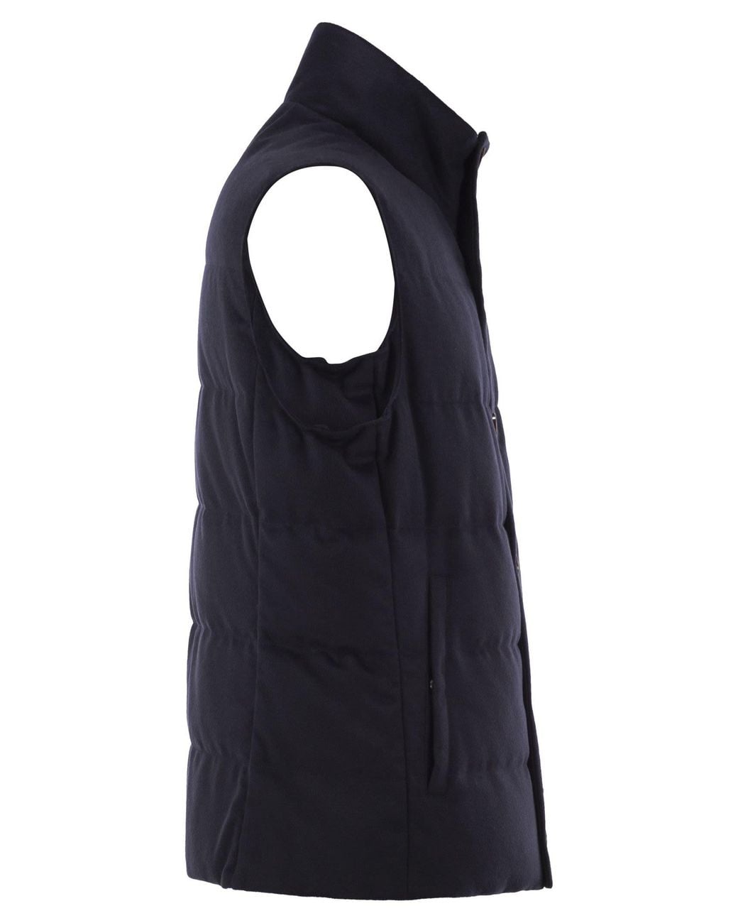 Montecore Blue Wool, Silk And Cashmere Blend Padded Gilet for men