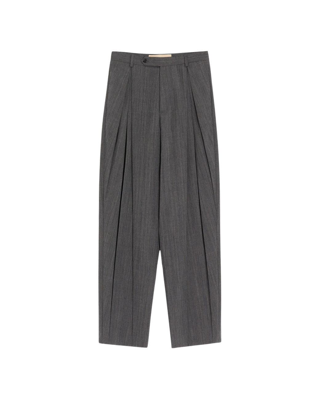 Valentino Gray Pinstripe Wool Trousers With Pleats for men