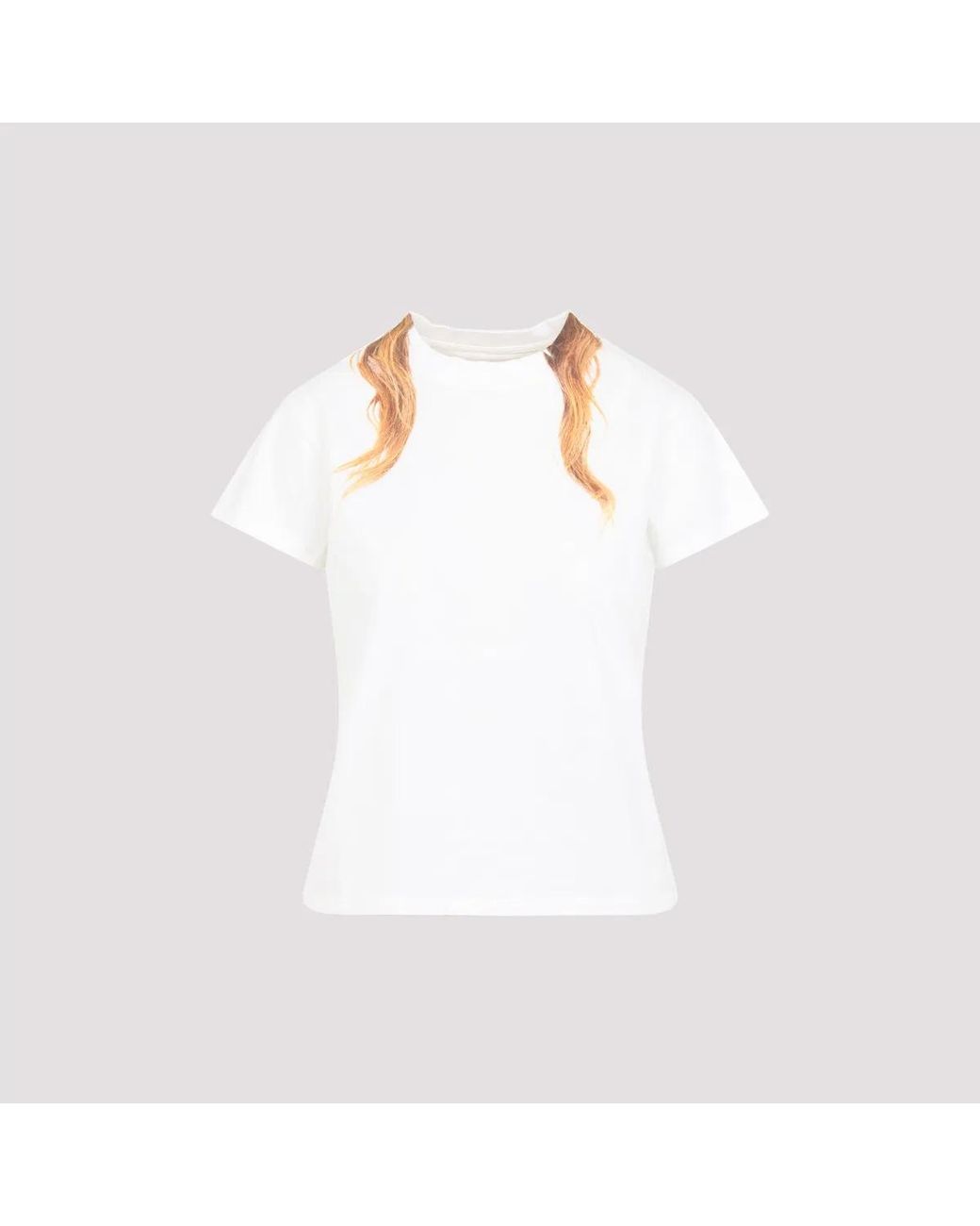 MM6 by Maison Margiela White Cotton T-Shirt
