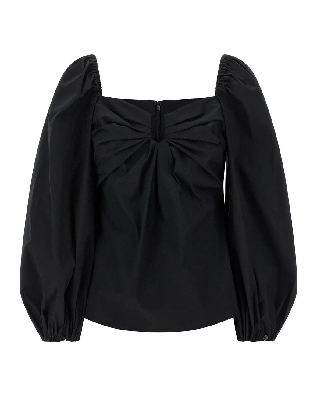 Carolina Herrera Black Puff' Sleeve Top