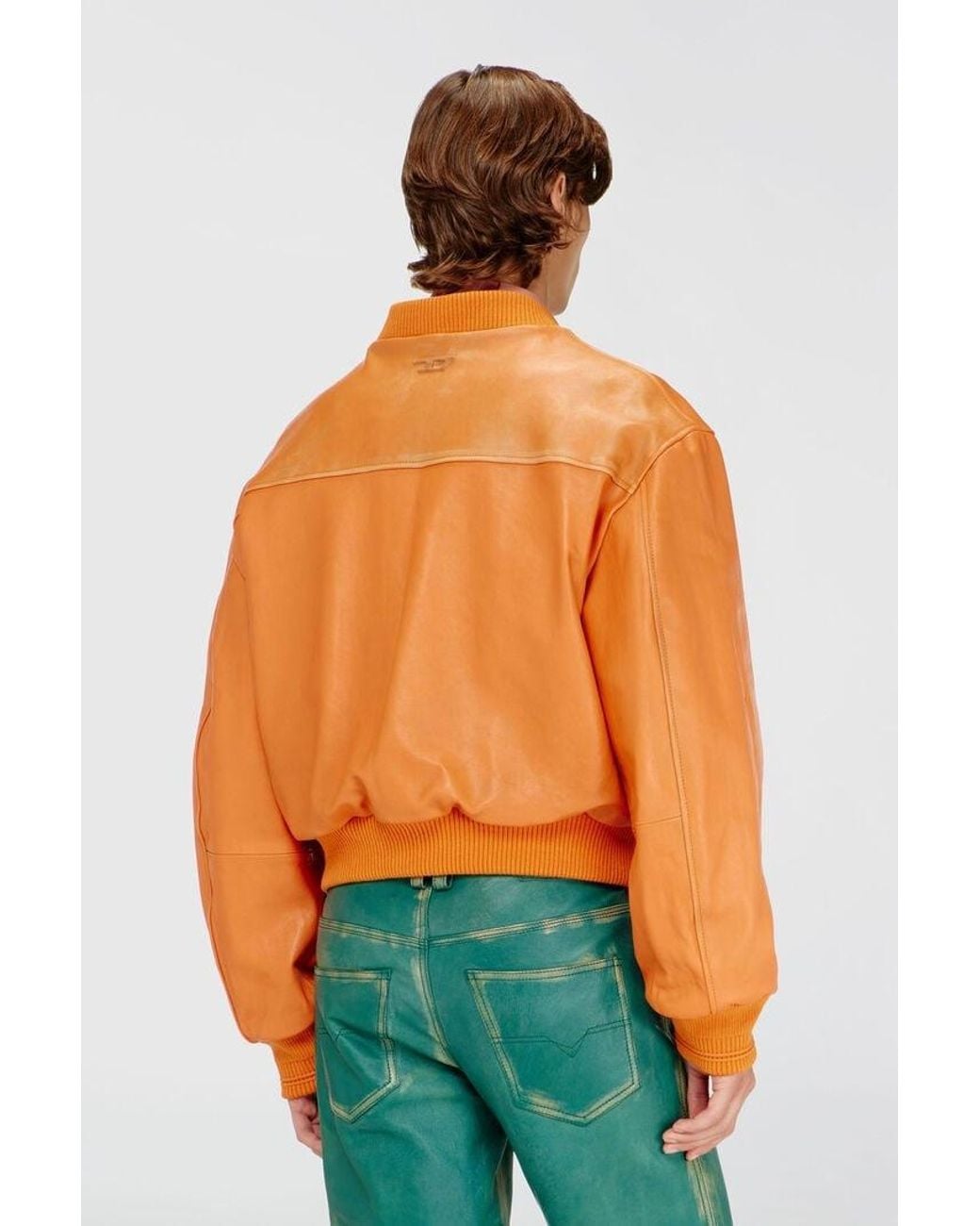 DIESEL Orange Mini Bomber Jacket for men