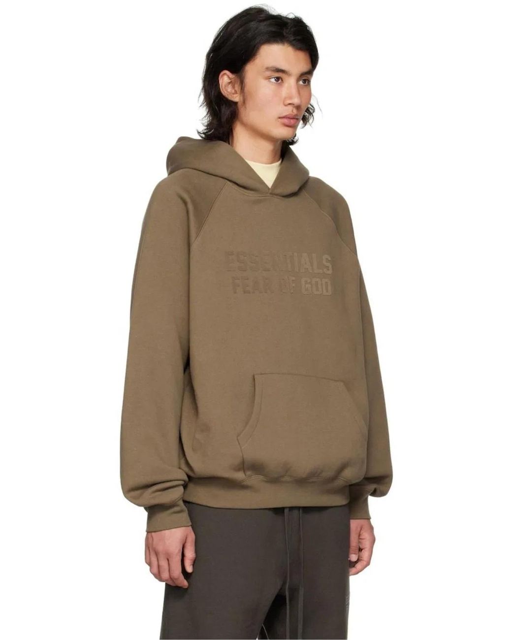 Fear Of God Natural Essentials Logo Hoodie for men